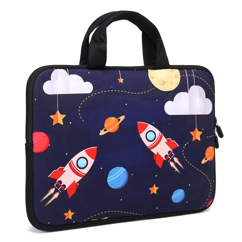 HAPLIVES 11" 11.6" 12" 12.1" 12.5" inch Laptop Carrying Bag Chromebook Case Notebook Ultrabook Bag Tablet Cover Neoprene Sleeve Fit Apple MacBook Air Samsung Google Acer HP DELL Lenovo Asus (Cool Rocket) - Image 3